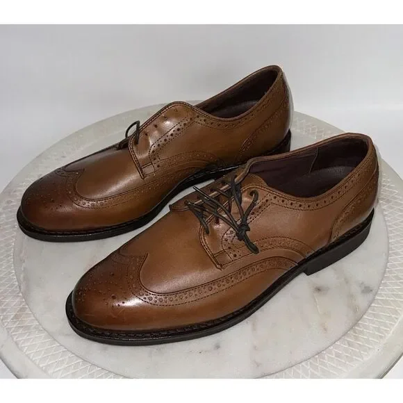 Allen Edmonds Nomad Brogue Wingtip Oxford Men's Dress Shoes Size 10 Leather $395